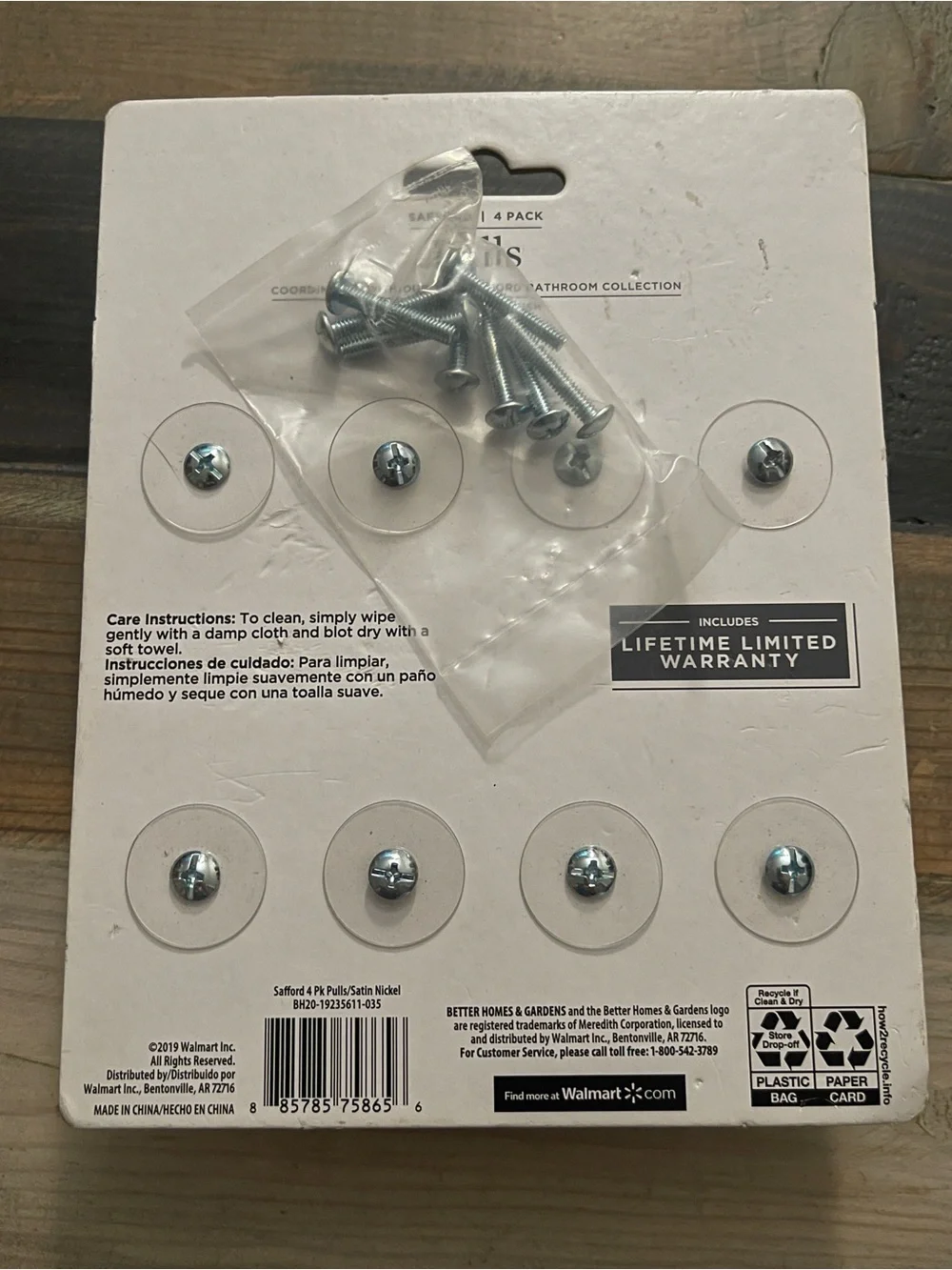 Better Homes & Gardens Safford 4-Pack Pulls Satin Nickel Cabinet Hardware - NWT